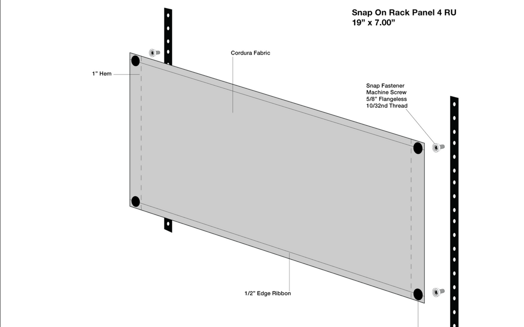 4U Snap-On Rack Panel Blank