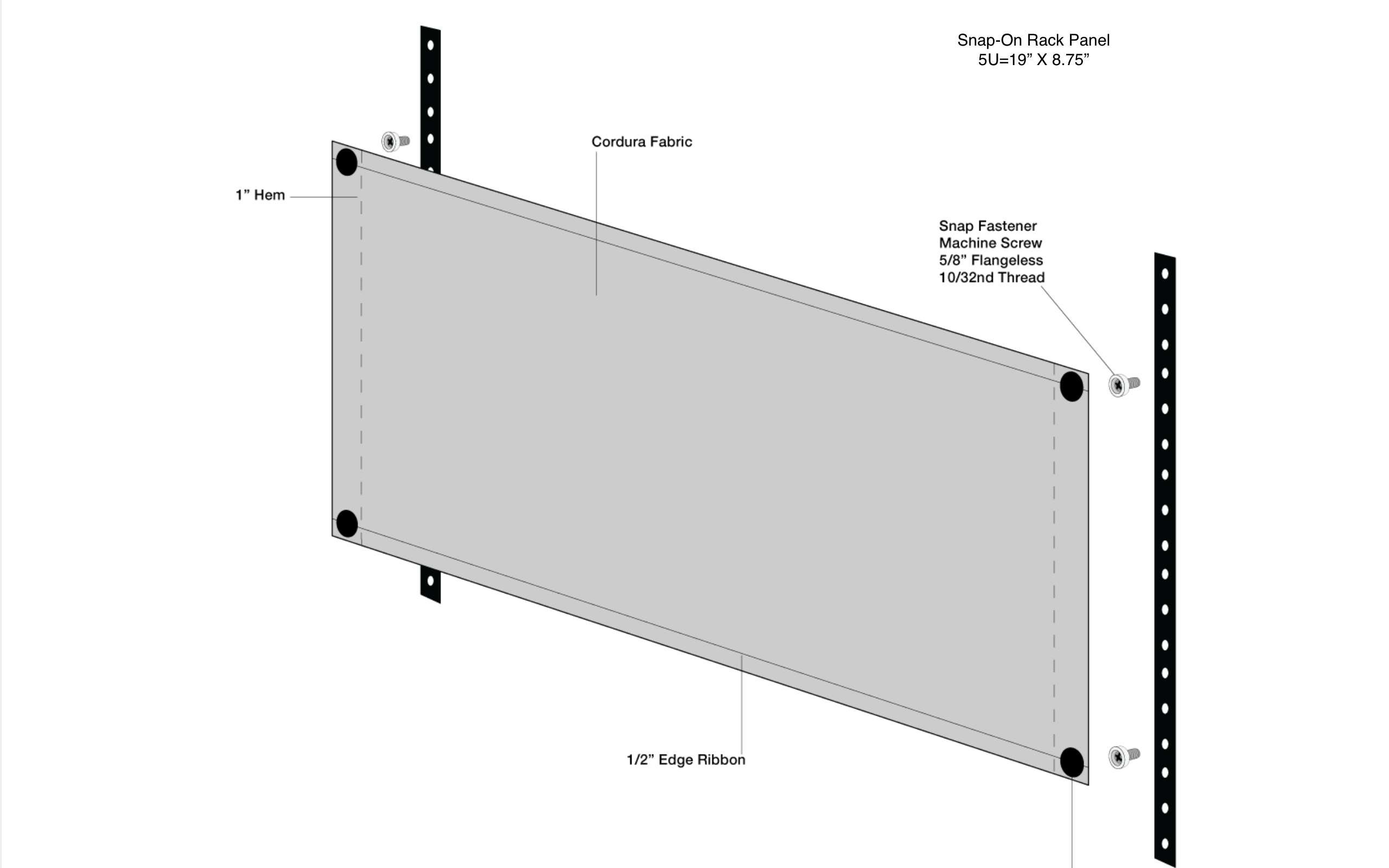 5U Snap-On Rack Panel Blank