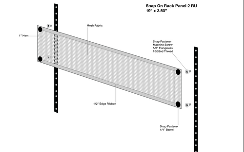 2U Snap-On Rack Panel Ventilation