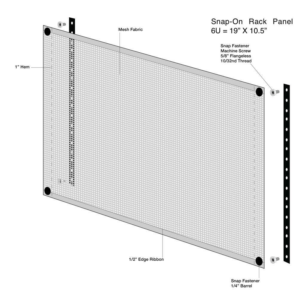 6U Snap-On Rack Panel Ventilation