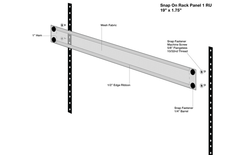 1U Snap-On Rack Panel Ventilation (2Pack bundle)