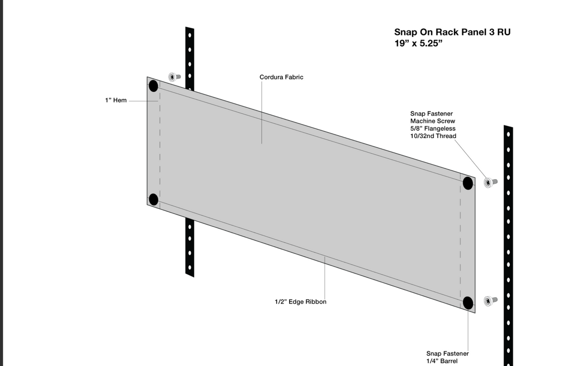Snap Alpha Rack 3U Blank Snap-On Rack Panel Blank Rack Mount Panel Spacer with for 19 ...