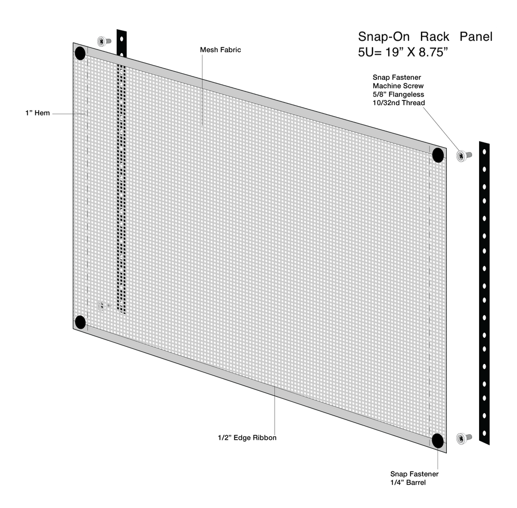 5U Snap-On Rack Panel Ventilation