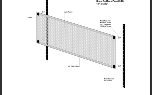 3U Snap-On Rack Panel Ventilation